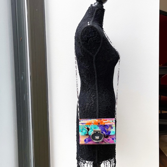 RAFE New York Crossbody Melissa Clutch/Crossbody Multi Color Acrylic Clutch - Picture 10 of 14